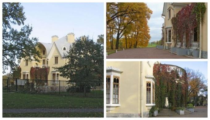 Peterhof, İskenderiye Parkı, ( "Sherlock Holmes ve Dr. Watson Adventures," Milverton House f K /) saray "Kulübe". 