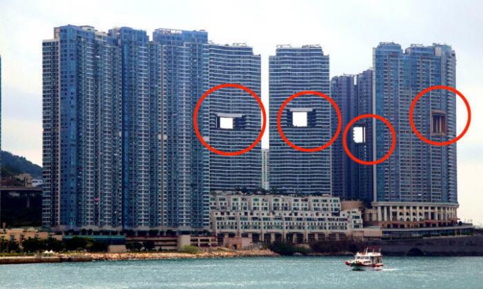 Hong Kong inşa "Çatlak" gökdelenler.