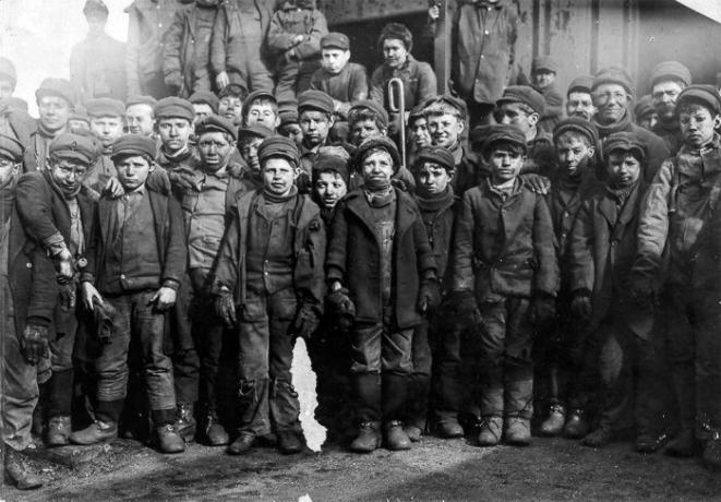 
ABD'de Çocuk madenciler.