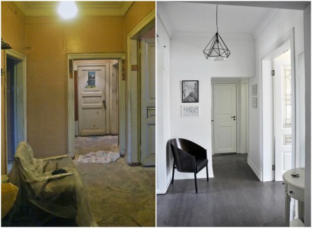 Önce ve sonra: yeniden 50 m² dvushka öldürüldü