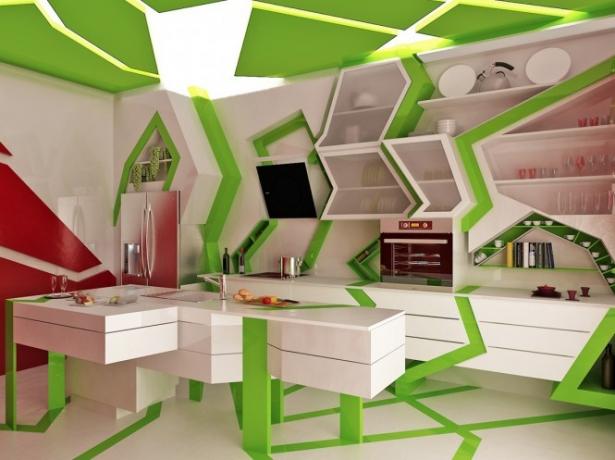 Beyaz-yeşil mutfak (45 fotoğraf): kurulum için kendin yap video talimatları, hangi mobilyaları seçmeli, fiyat, fotoğraf