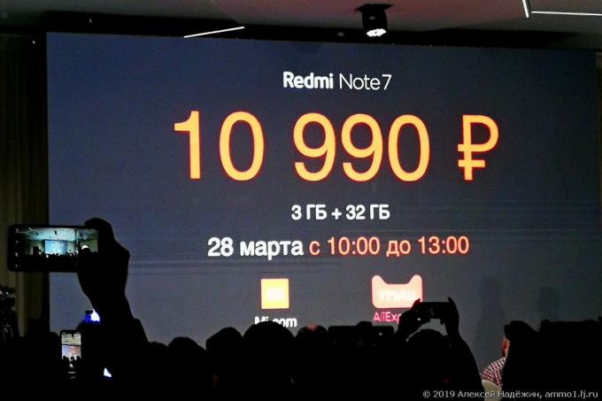 Xiaomi redmi Not 7: neredeyse 10.990 ruble amiral gemisi.