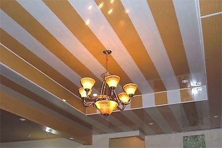 Tavan PVC panellerden yapılmıştır.