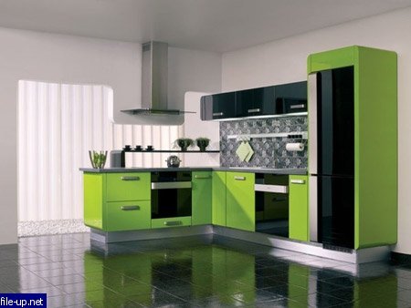 Siyah ve yeşil tasarım