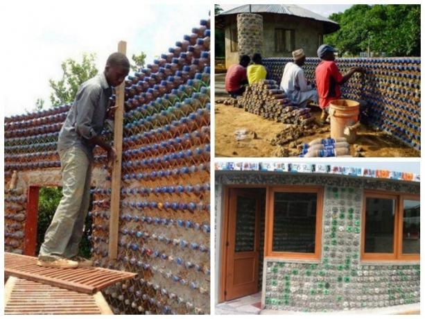 Bir mülteci kampından Sıradan adam plastik şişelerin dışında kendi evini inşa etti. | Fotoğraf: facebook.com.