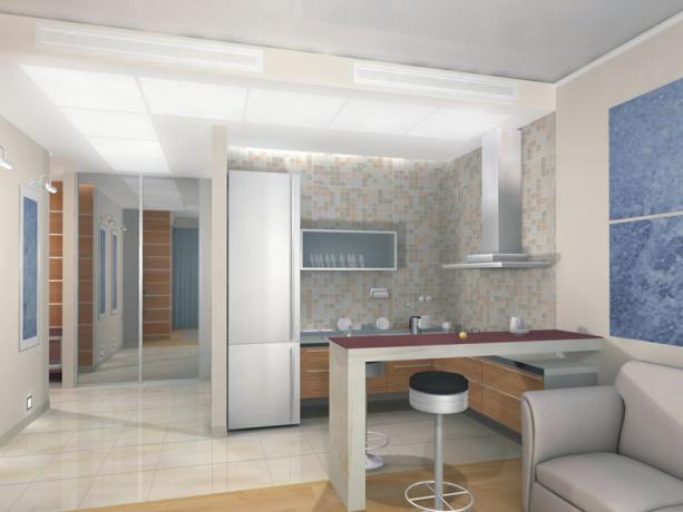 oturma odası mutfak iç tasarım