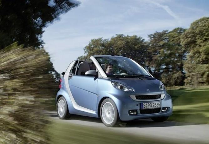 Coupe ve Convertible Smart ikinci küçük süpermarket seyahatinde olanlar için idealdir. | Fotoğraf: cheatsheet.com.