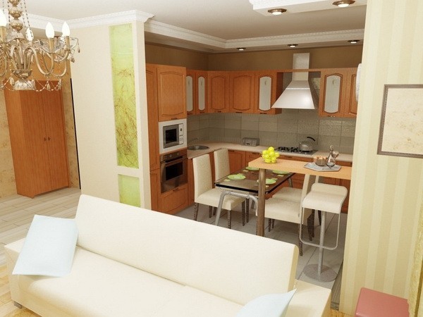 mutfak ve oturma odası tasarımı