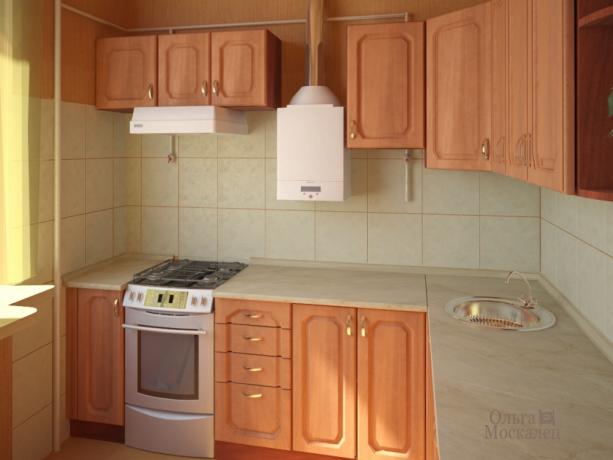 Brezhnevka'da mutfak tasarımı (36 fotoğraf)