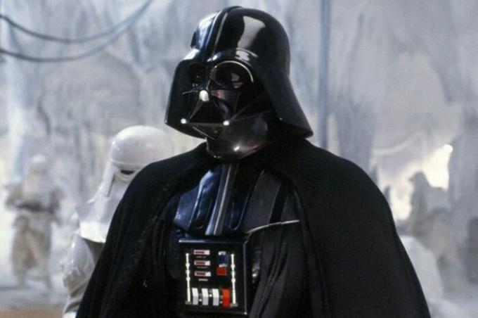 boynuzlu kask Darth Vader motifleri Açık - kurgu destan ana kötü "Yıldız Savaşları".