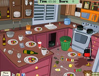 "Mutfağı temizle" çocuklar için video oyunundan bir kare